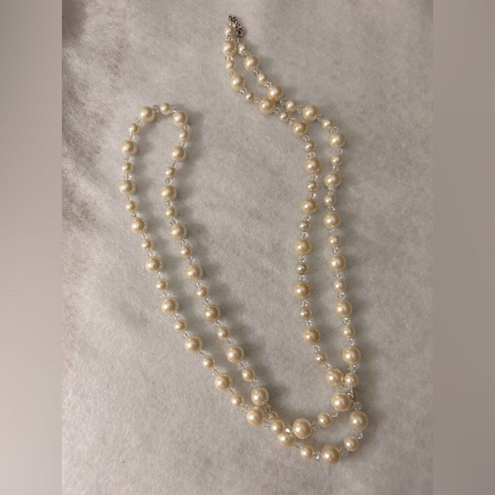 Lot of 3. beaded necklaces. Faux pearl, glass beads and more!